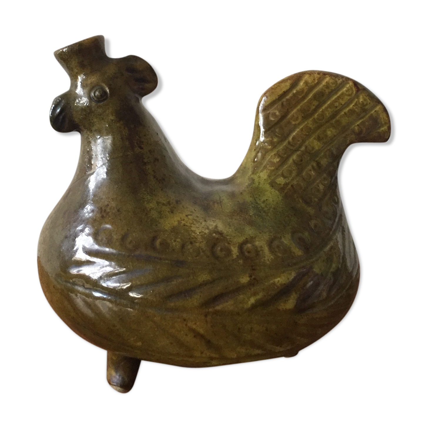 Ceramic rooster vase 1970