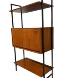 Vintage wooden wall-mounted furniture on legs / MDK secretary