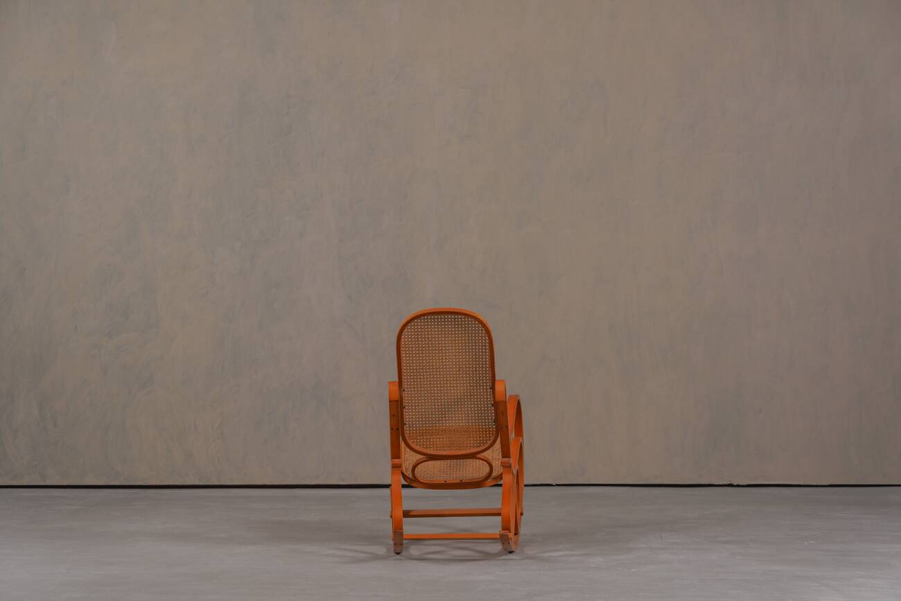 Vintage bentwood rocking chair by Luigi Crassevig, Italy 1970s