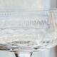 8 old champagne glasses in crystal engraved 1910