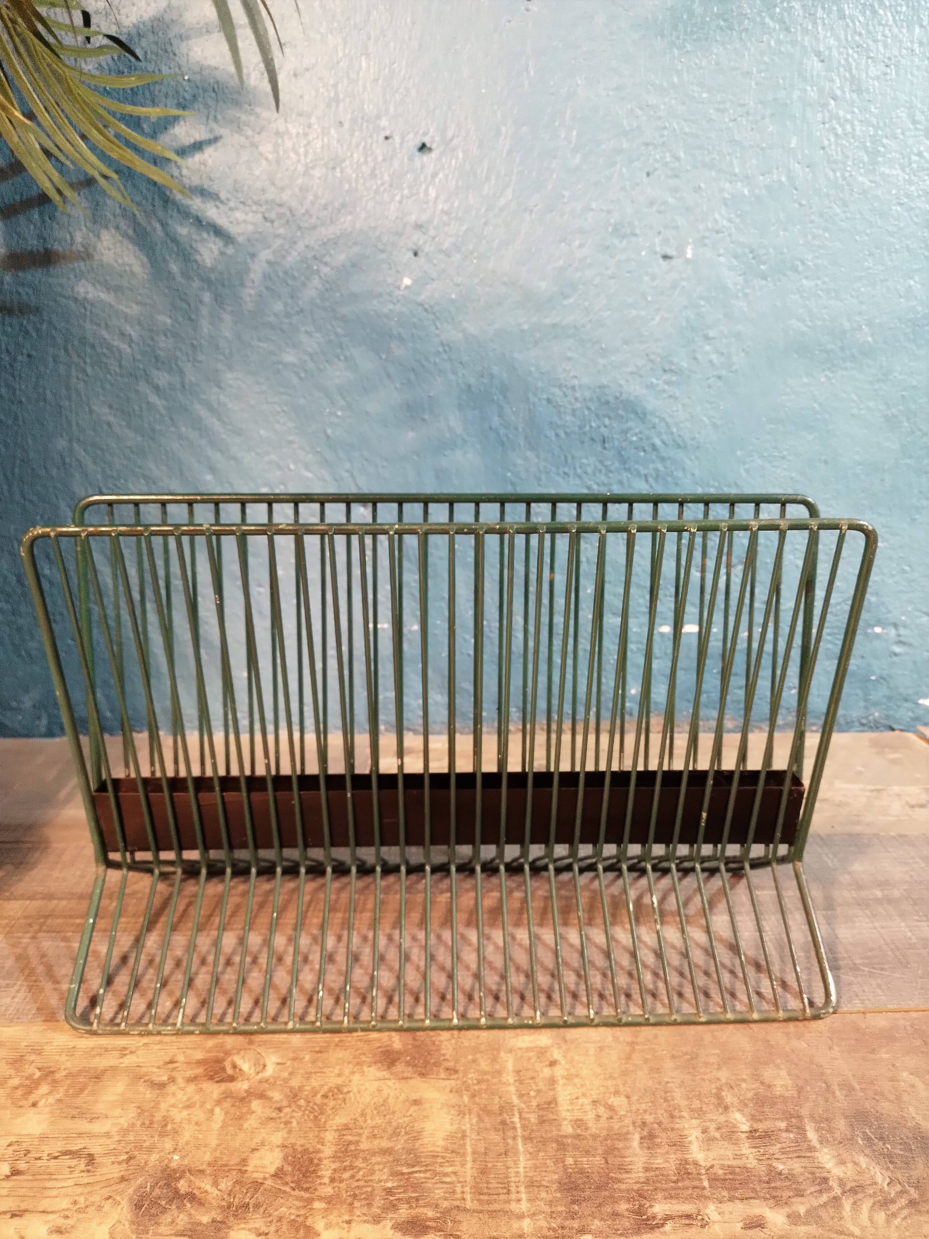 1950s metal magazine rack