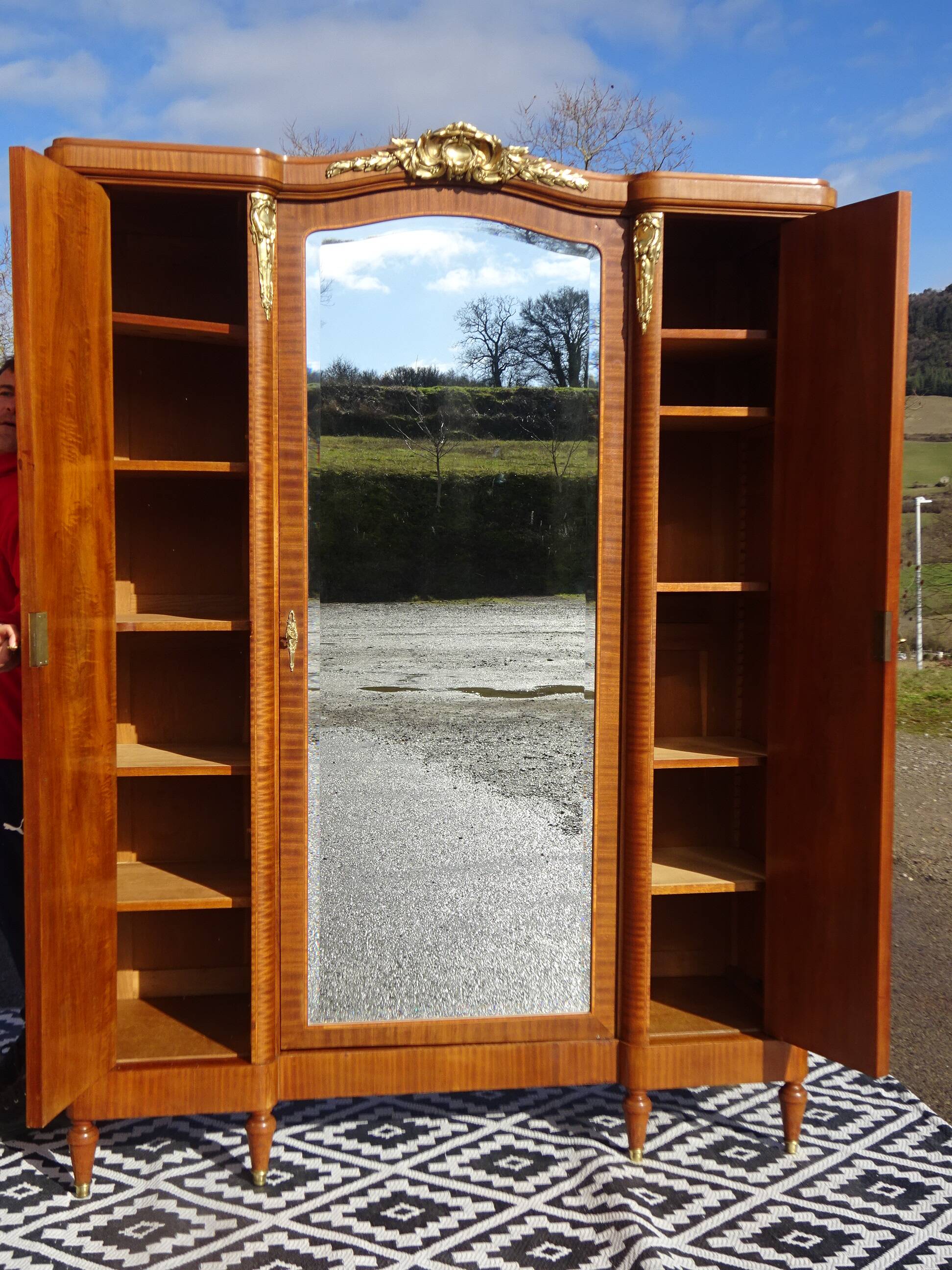 Old three-door wardrobe