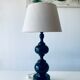 Vintage turned wooden lamp