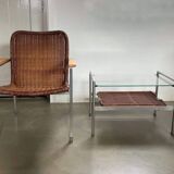 Fauteuil et table basse ou d'appoint, Gebr. Jonkers, années 50/60