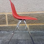 Chaise DSS orange par Charles et Ray Eames pour Herman Miller années 60