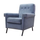 Blue armchair, Italian design, 1970s, production: Italy