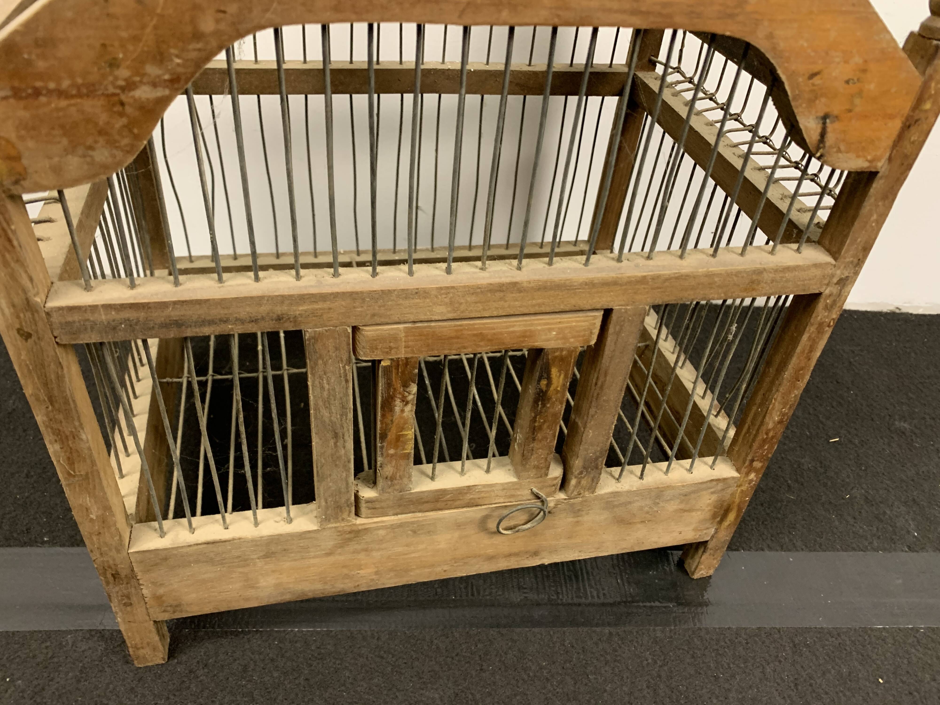 Wooden birdcage