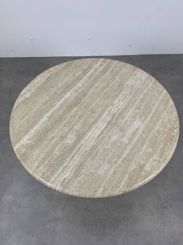 Table basse travertin ronde