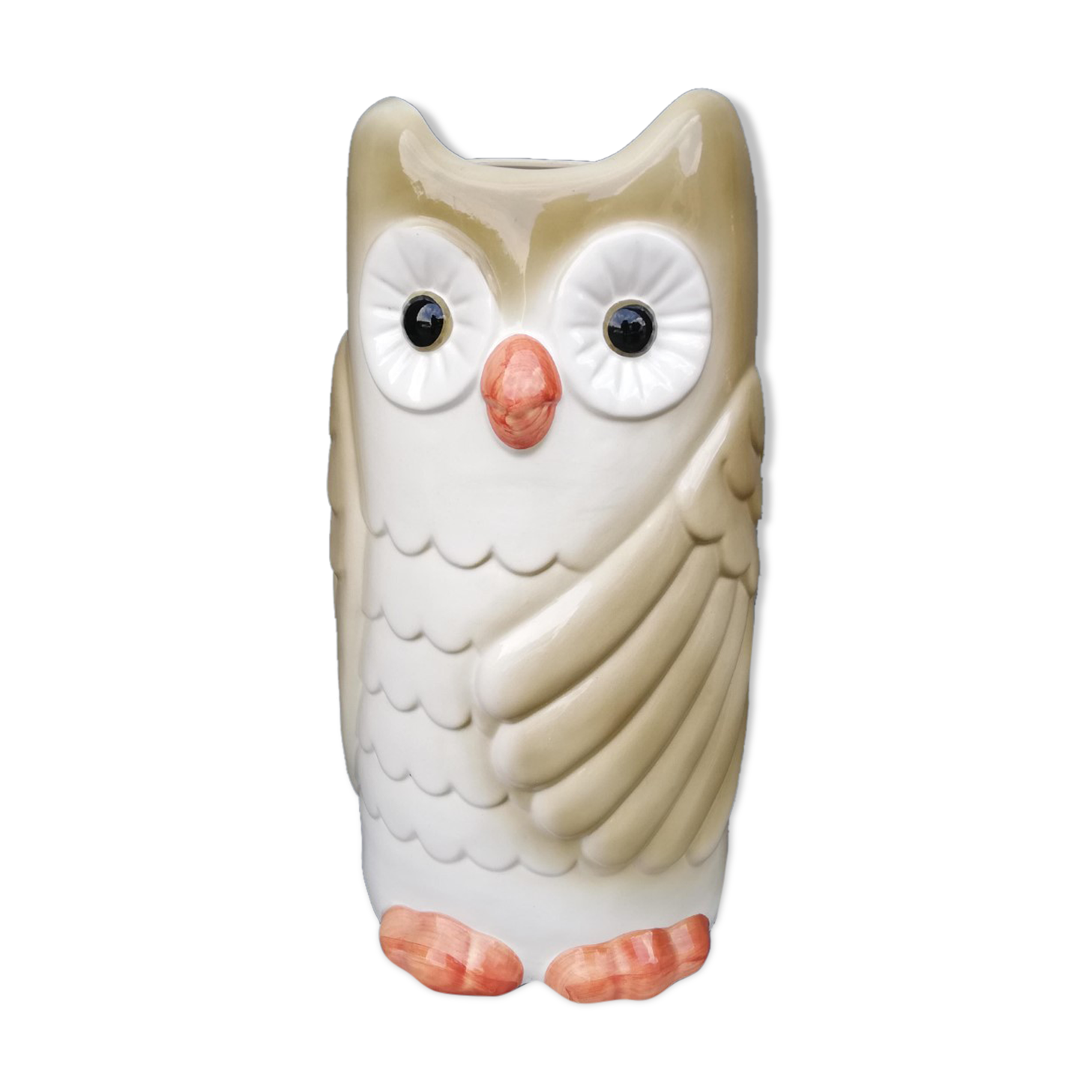 Vintage owl ceramic umbrella door