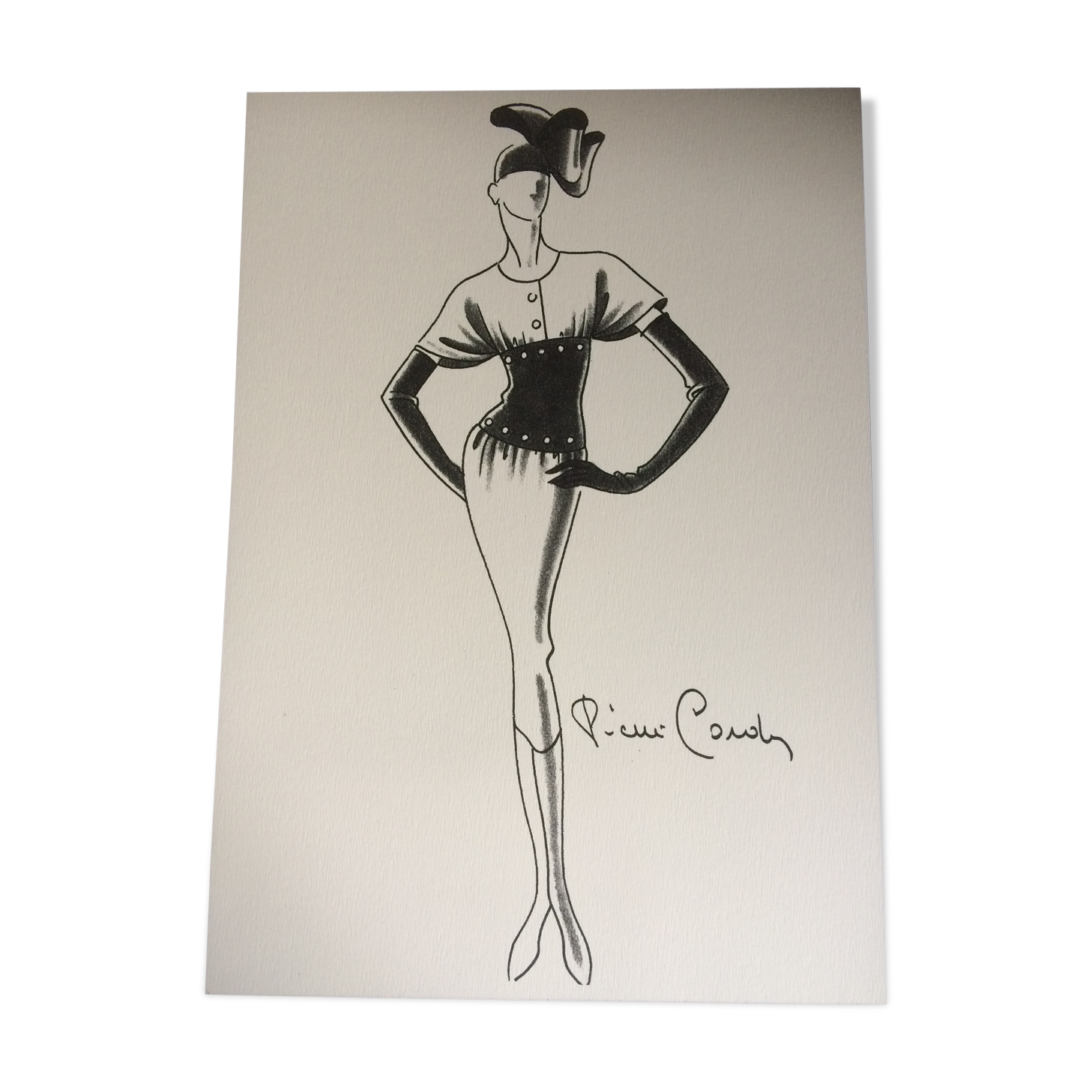 Illustration of mode or press by Pierre Cardin - 80s