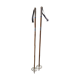 Ancien baton de ski annees 50-60 en bambou et cuir