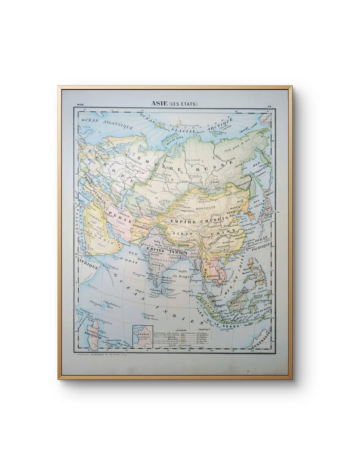 Printed in 1900, the states of Asia.