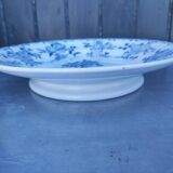 Old Sarreguemines earthenware compote dish, Bertha pattern