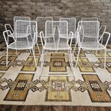 Set of 6 chairs and 1 rocking chair Rio by Emu 1960