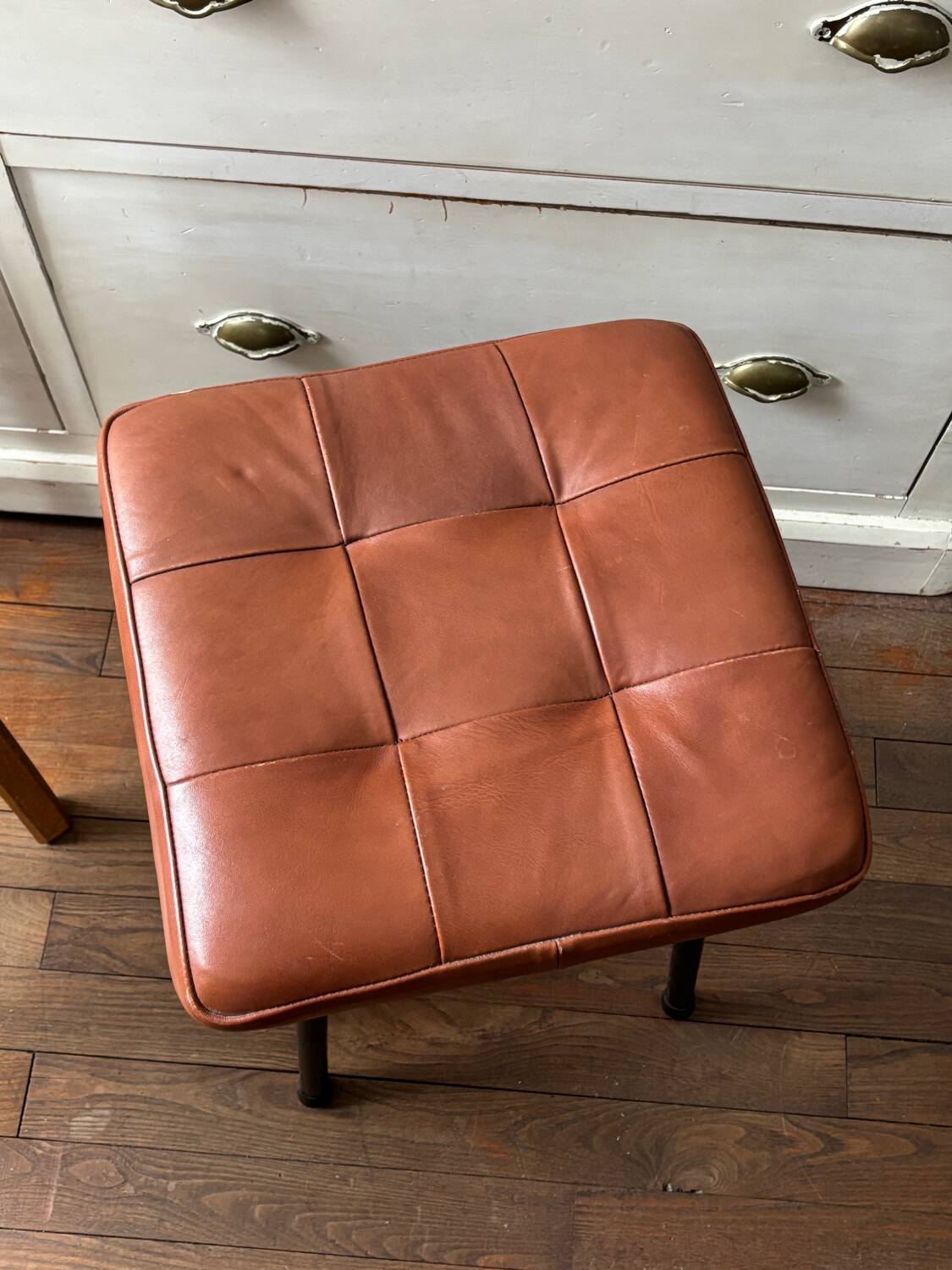 Vintage leatherette stool