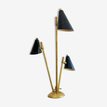 Italian lamp three heads in brass design 50