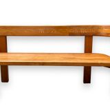 Bench with Pierre Chapo backrest , 70s