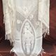 Old white lace tablecloth