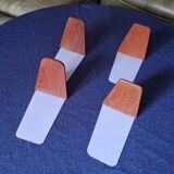 Ensemble de 4 serre-livres en teck du milieu du siècle, Kai Kristiansen attr., Danemark, années 1960