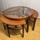 Mid century retro vintage teak trinity coffee table by nathan 1960.