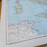 Italy, original map printed in 1907.