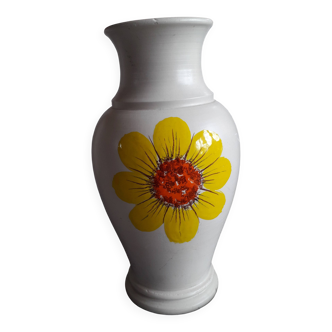 Vintage vase with floral decoration