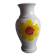 Vintage vase with floral decoration