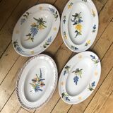 4 serving dish sandstone hand-painted monastic