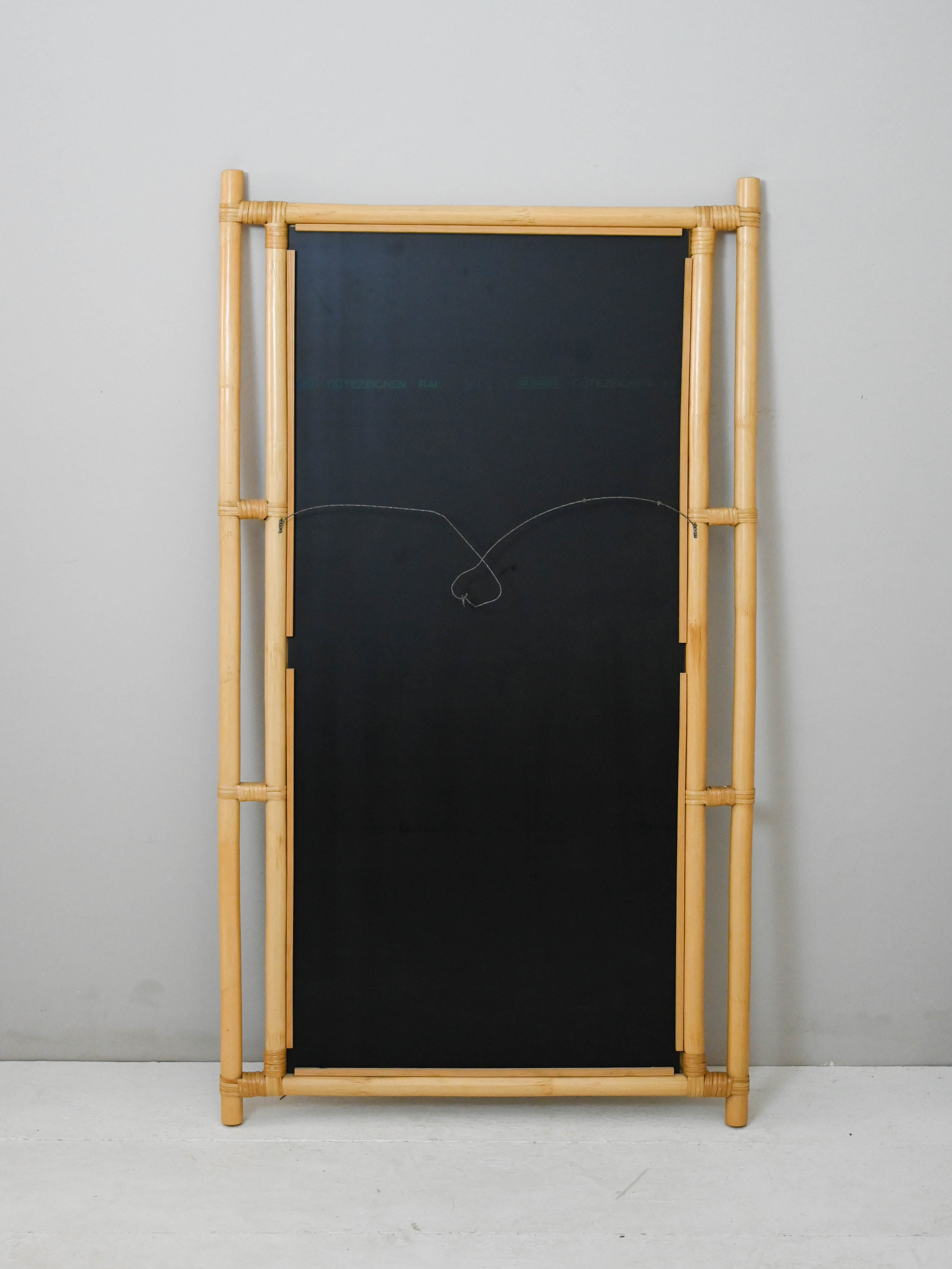 Mirror with bamboo frame