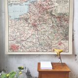Vintage school map Bassin de Paris