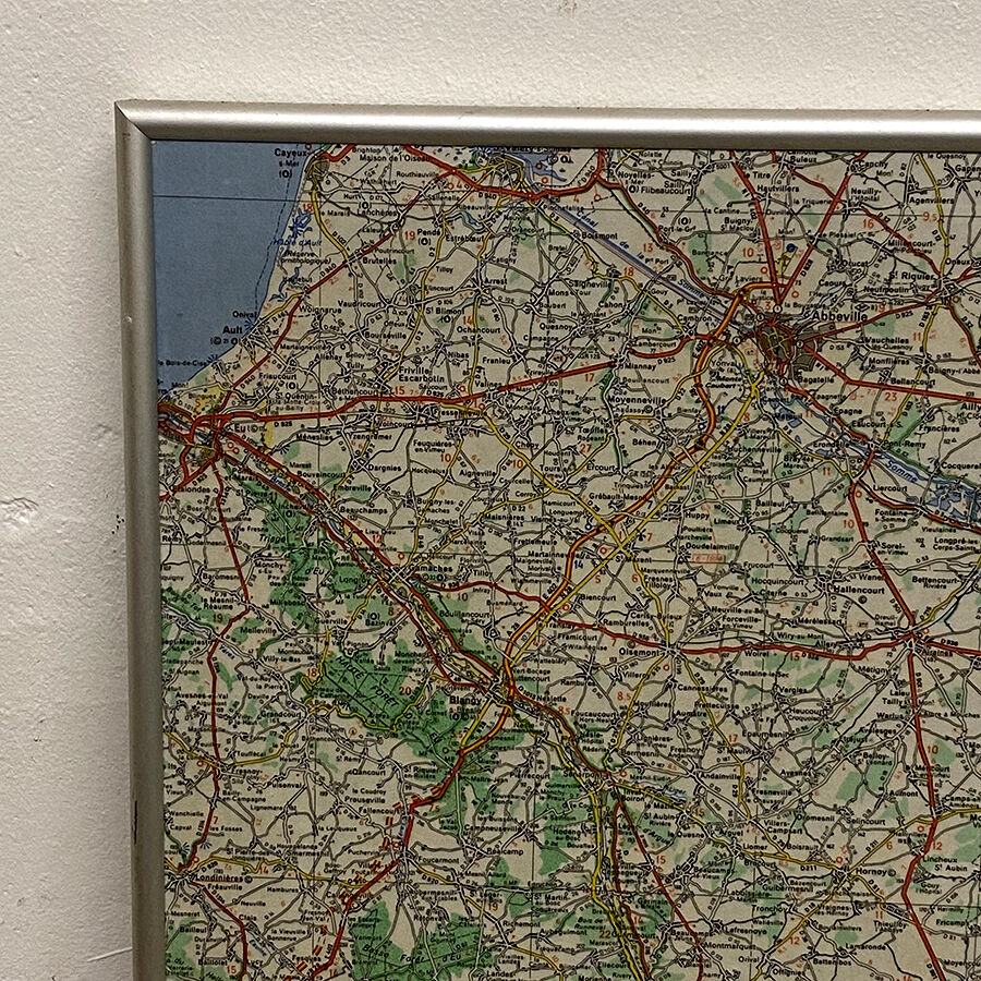 Carte routière Nord Est France et région parisienne 80's