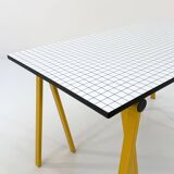 Yellow "Trestle" desk by Rodney Kinsman for Bieffeplast, 1980