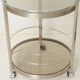Round brushed aluminium dessert table, 1970-1980