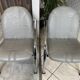 Pair of Souvignet armchairs, grey leather, chrome, 1980.