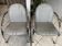 Paire de fauteuils Souvignet plichaise cuir gris chrome 1980