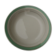 Plat rond creux en demi porcelaine de Badonviller avec marli vert diam 28 cm