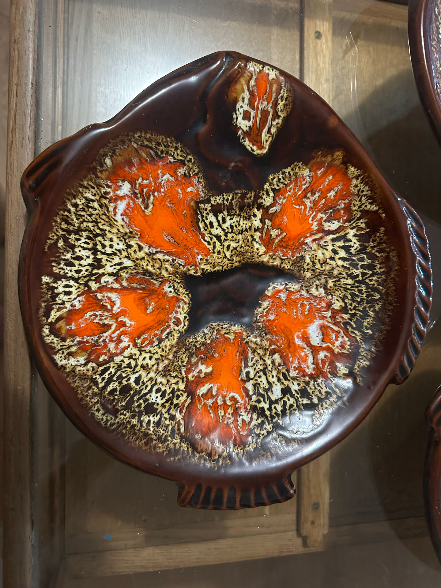 6 vintage fish plates signed Marius Giuge - Vallauris