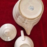 Pink ceramic coffee service by St Amand Ceranord