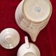 Pink ceramic coffee service by St Amand Ceranord