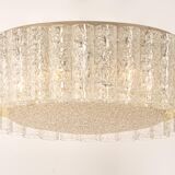 Superb glass tube ceiling light from Murano by Doria, Germany, 1960s.