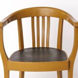 Fauteuil vintage allemand – Jaune moutarde et vert des années 1950 – Style Mid-Century