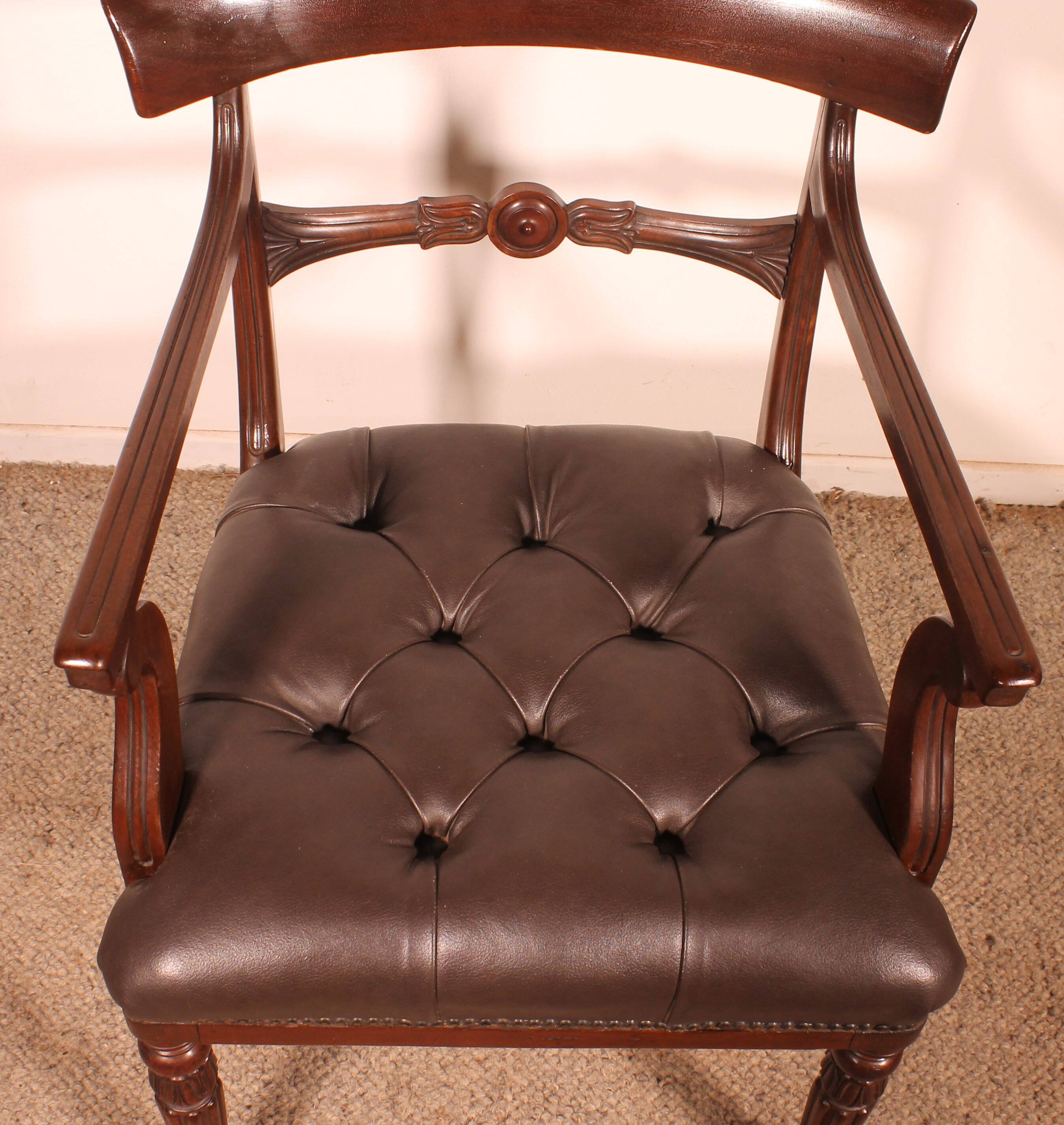 Regency Mahogany Office Chair circa 1810