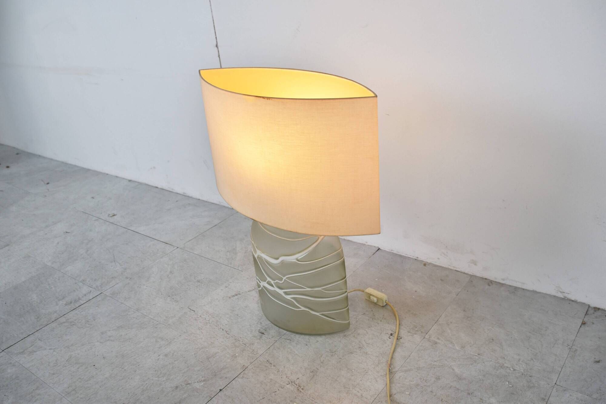 Glass table lamp by Peil and Putzler, 1960s