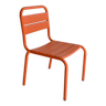 Chaise enfant métal orange style Tolix