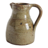 Vintage handcrafted pyrite stoneware pitcher vase