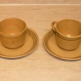 Pair of Sarreguemines cups and saucers