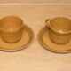 Pair of Sarreguemines cups and saucers