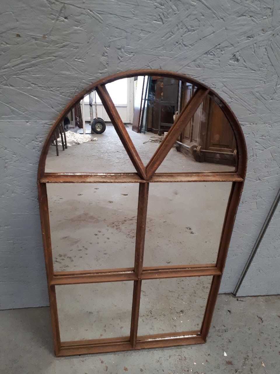 Miroir industriel imposte métallique 72x42cm