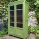 Armoire parisienne vitrée art déco 1930 kaki