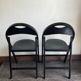 Pair of folding chairs Thonet 751 Bauhaus curved wood